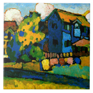 Kandinsky - Blaues Haus Klein Tile
