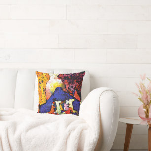 Kandinsky - Blue Mountain Throw Pillow
