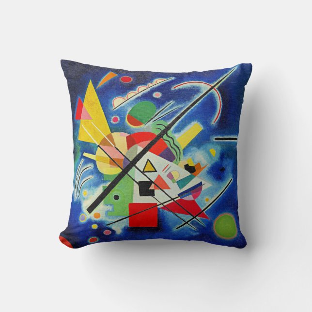 Kandinsky - Blue Painting Throw Pillow (Front)