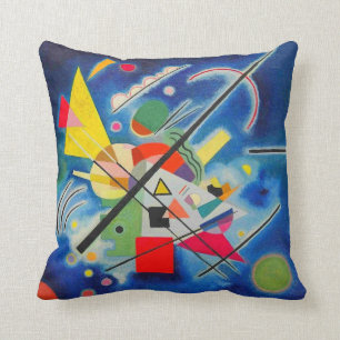 Kandinsky Blue Painting Throw Pillow