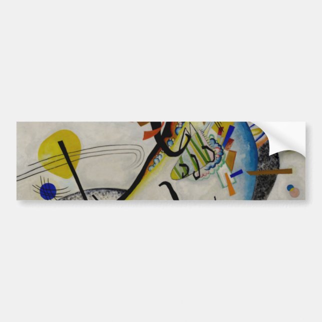 Kandinsky Blue Segment Bumper Sticker (Front)