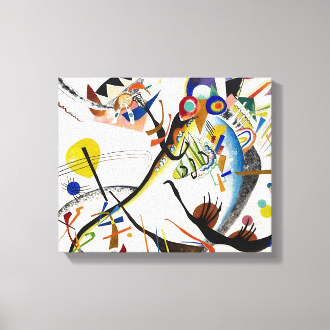 Kandinsky Blue Segment Canvas Print (Front)