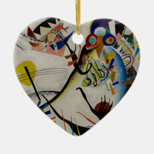 Kandinsky Blue Segment Ceramic Ornament