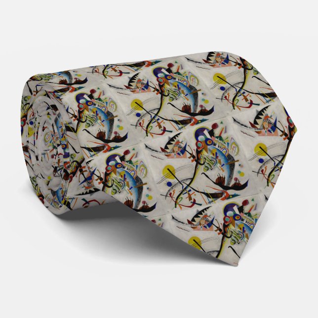Kandinsky Blue Segment Tie (Rolled)