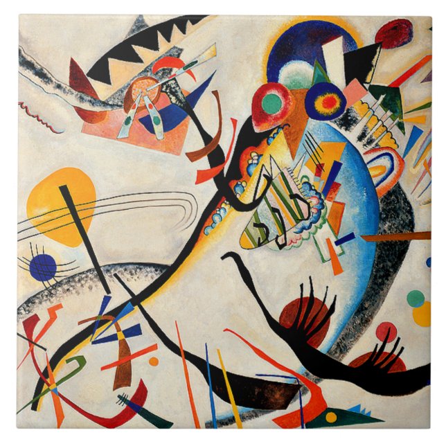 Kandinsky - Blue Segment Tile (Front)
