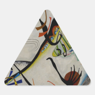 Kandinsky Blue Segment Triangle Sticker