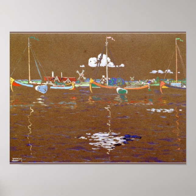 Kandinsky - Boats Poster (Front)