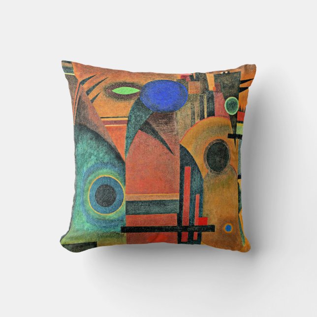 Kandinsky - Brown Silence Throw Pillow (Front)