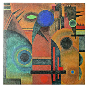Kandinsky - Brown Silence Tile