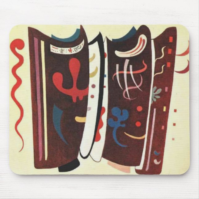 Kandinsky Brown with Supplement Abstract Mouse Pad (Front)