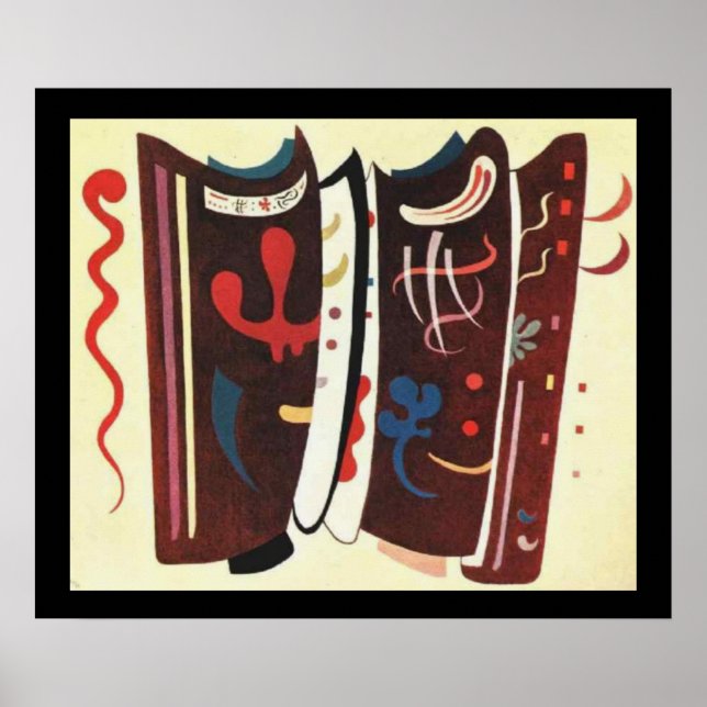 Kandinsky Brown with Supplement Abstract Painting Poster (Front)