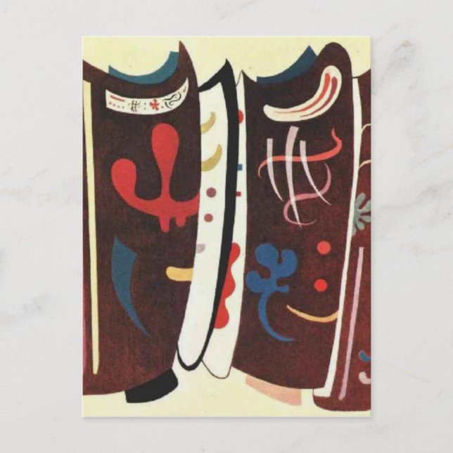 Kandinsky Brown with Supplement Abstract Postcard (Front)