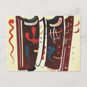 Kandinsky Brown with Supplement Abstract Postcard