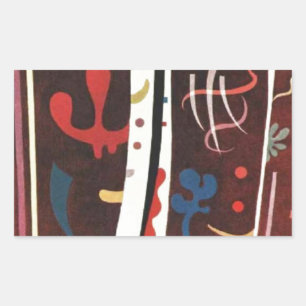 Kandinsky Brown with Supplement Abstract Sticker