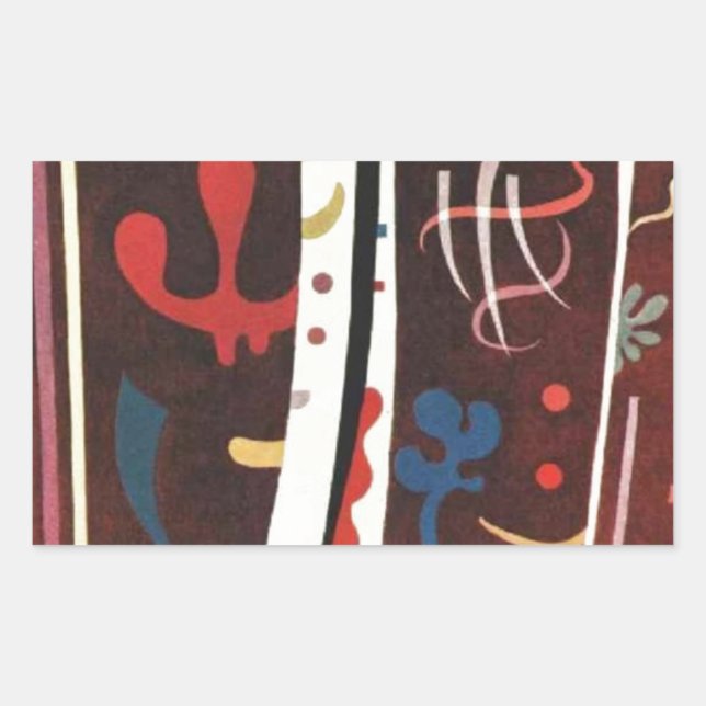 Kandinsky Brown with Supplement Abstract Sticker (Front)