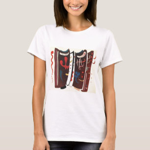 Kandinsky Brown with Supplement Abstract T-Shirt