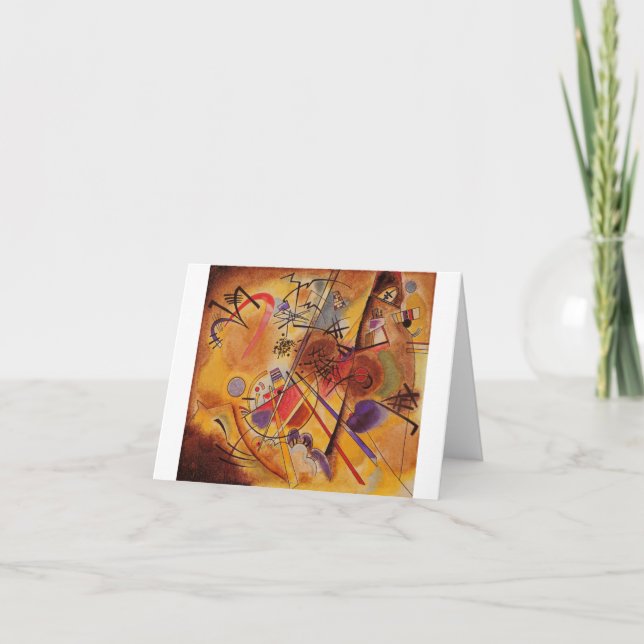 Kandinsky Brown Yellow Red Blue Card (Front)