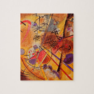 Kandinsky Brown Yellow Red Blue Jigsaw Puzzle