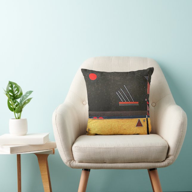 Kandinsky - Brownish, abstract art, Throw Pillow (Chair)