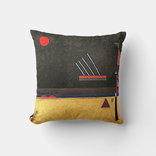 Kandinsky - Brownish Throw Pillow (Front)