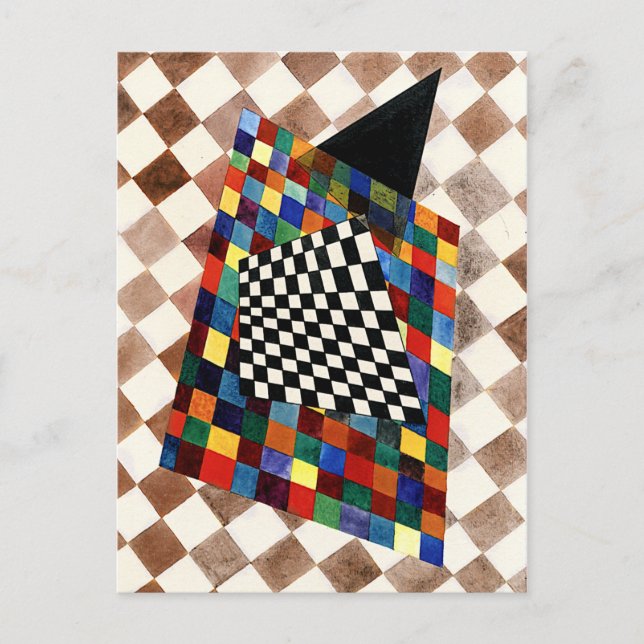 Kandinsky - Checked, colourful abstract art Postcard (Front)