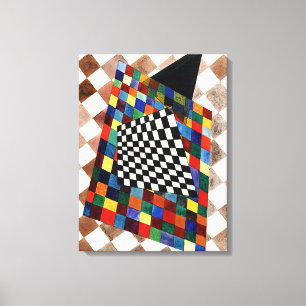 Kandinsky - Checked, colourful painting, Canvas Print