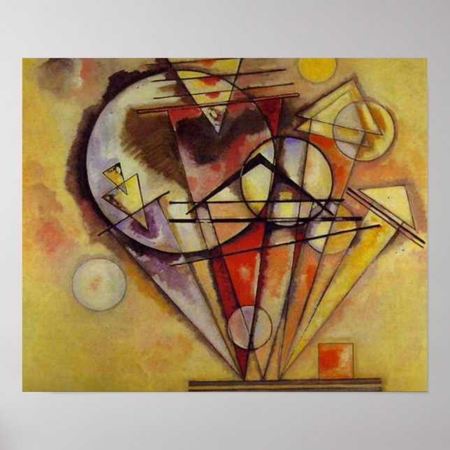 Kandinsky Circles Abstrait Peinture Poster (Devant)