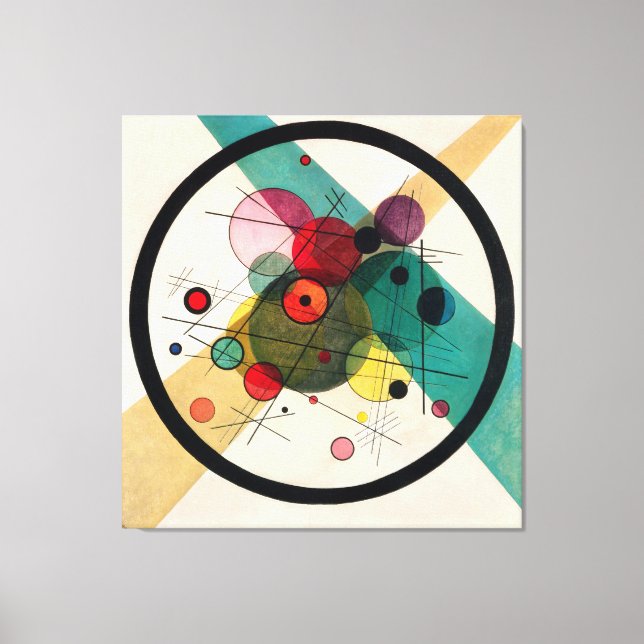 KANDINSKY - CIRCLES IN A CIRCLE - 1923 - Bauhaus - Canvas Print (Front)