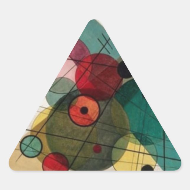 Kandinsky Circles in a Circle Sticker (Front)