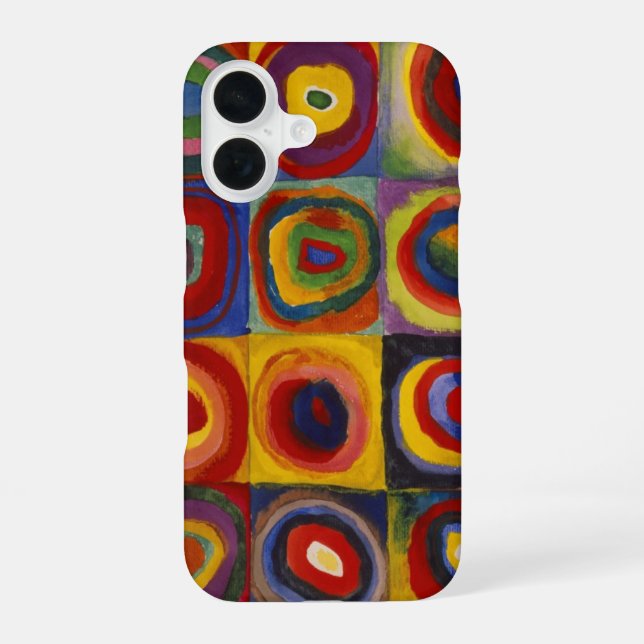 Kandinsky Colour Study of Squares Circles iPhone 16 Case (Back)