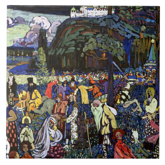 Kandinsky - Colourful Life, Tile (Front)