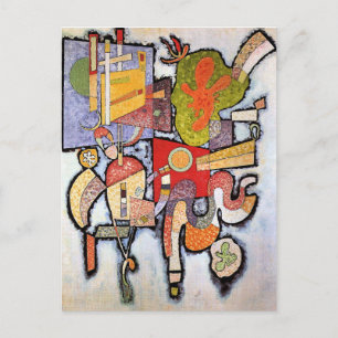 Kandinsky - Complex Simple, abstract artwork, Postcard