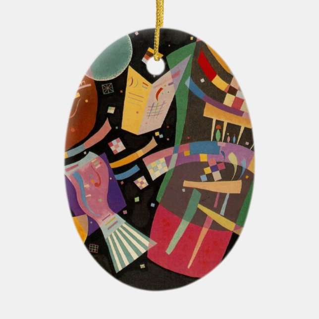 Kandinsky Composition 10 Abstract Painting Ceramic Ornament (Front)