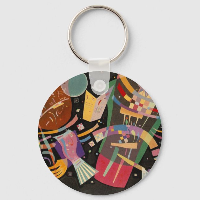 Kandinsky Composition 10 Abstract Painting Keychain (Front)