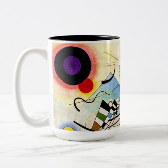Kandinsky Composition 8 Two-Tone Coffee Mug (Left)