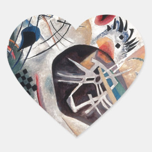 Kandinsky Composition Abstract Heart Sticker