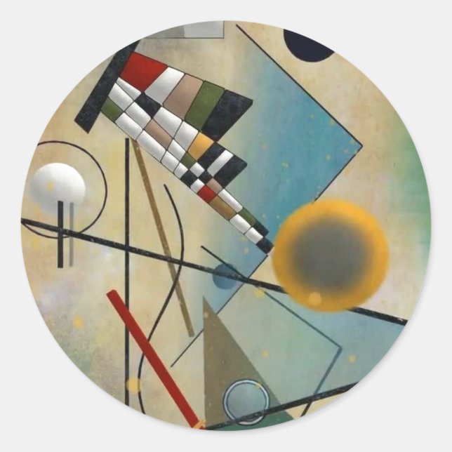 Kandinsky Composition Abstract Painting Classic Round Sticker (Front)
