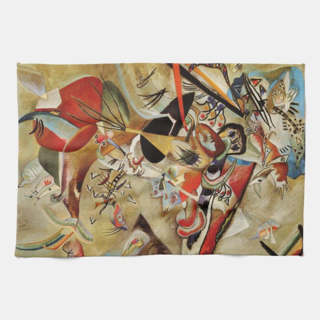 Kandinsky Composition Abstract Painting Kitchen Towel (Horizontal)