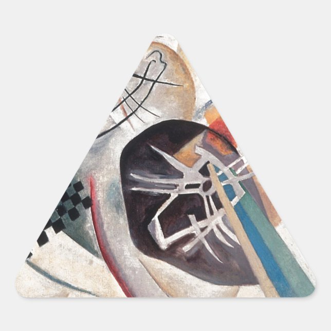 Kandinsky Composition Abstract Triangle Sticker (Front)