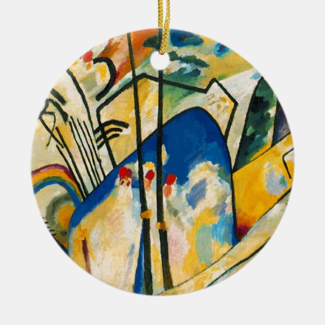 Kandinsky Composition IV Ceramic Ornament (Front)