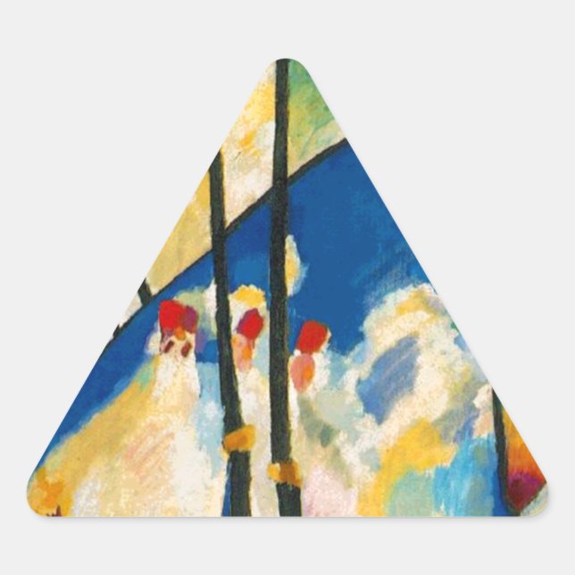 Kandinsky Composition IV Triangle Sticker (Front)