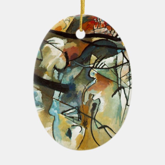 Kandinsky Composition V Abstract Painting Ceramic Ornament (Front)