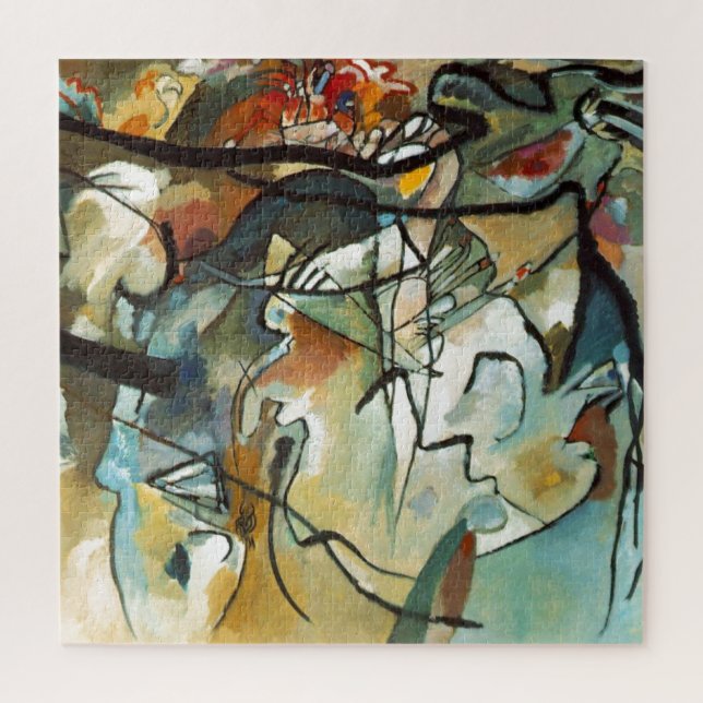 Kandinsky Composition V Abstract Painting Jigsaw Puzzle (Vertical)