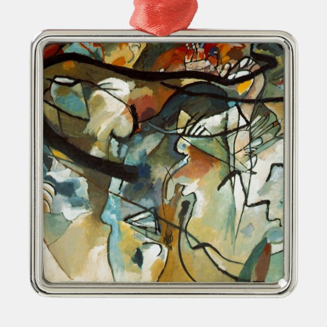 Kandinsky Composition V Abstract Painting Metal Ornament (Front)