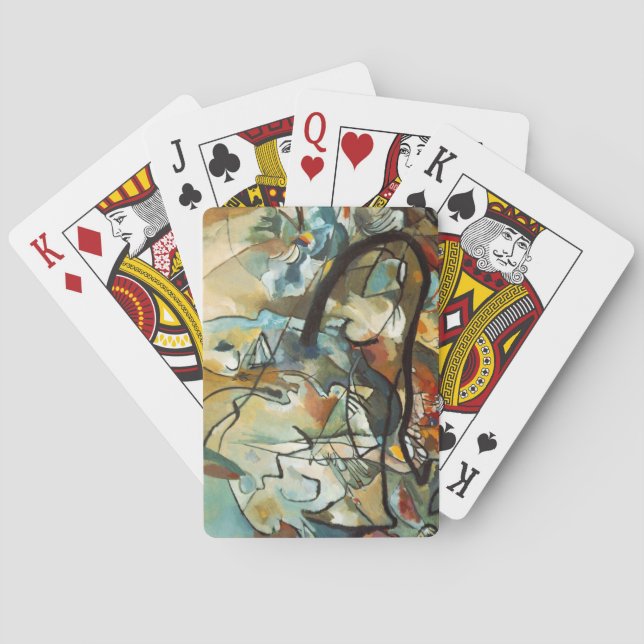 Kandinsky Composition V Abstract Painting Playing Cards (Back)