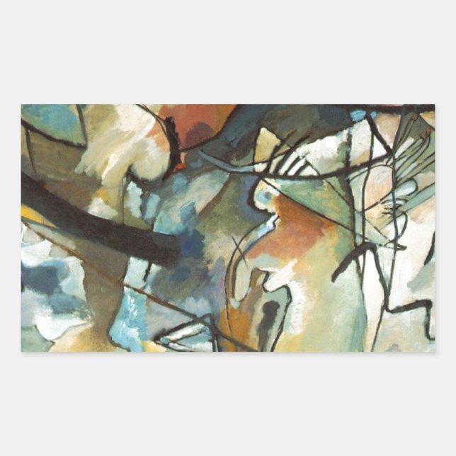 Kandinsky Composition V Abstract Painting Sticker (Front)