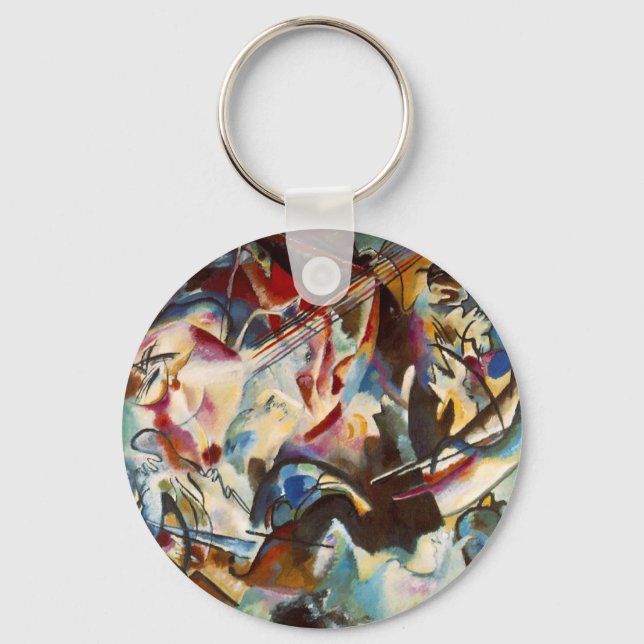 Kandinsky Composition VI Abstract Painting Keychain (Front)
