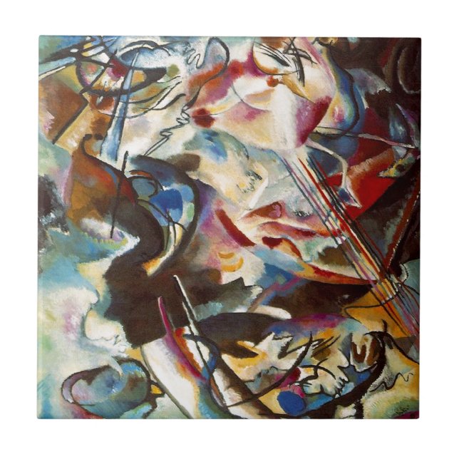 Kandinsky Composition VI Abstract Painting Tile (Front)