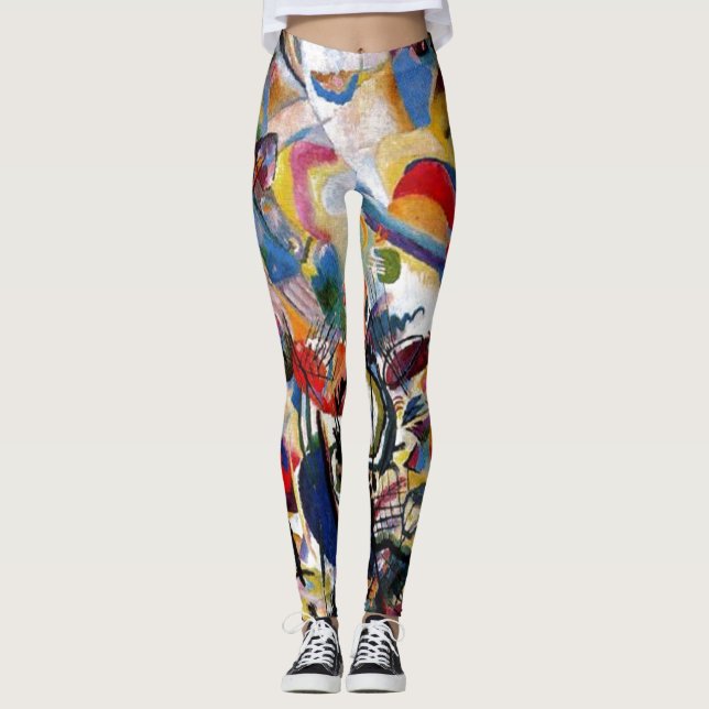 Kandinsky Composition VII Abstract Painting Leggings (Front)