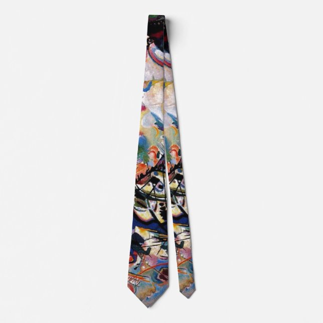 Kandinsky Composition VII Abstract Painting Tie (Front)